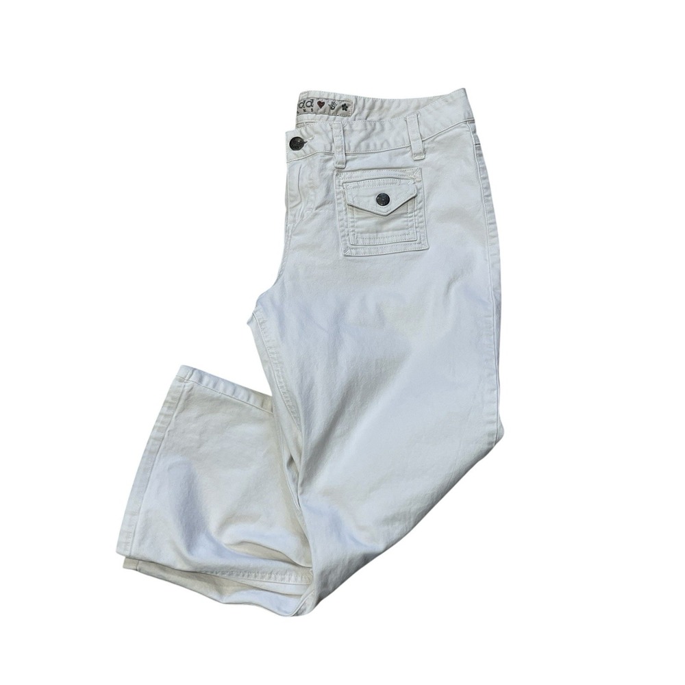 Vintage Y2K Mudd‎ Jeans Capri Khaki Pants Cotton Spandex Size 13